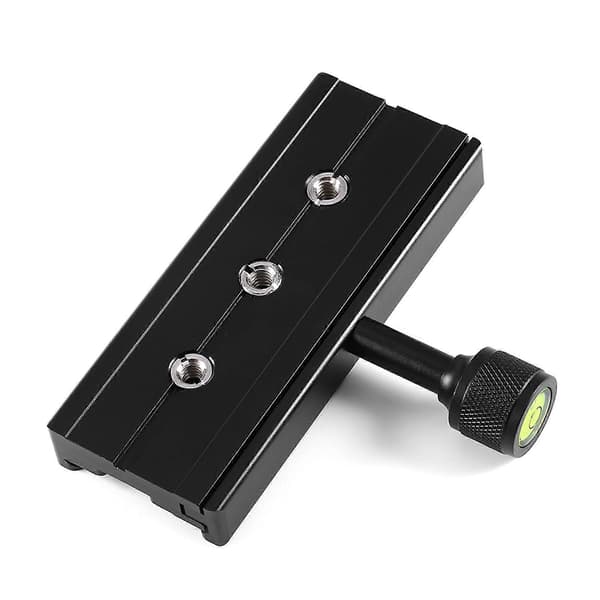 Sort QR-120 Klemmeadapter til Quick Release Plade 1/4\" 3/8\" til Arca SWISS RSS Tripod