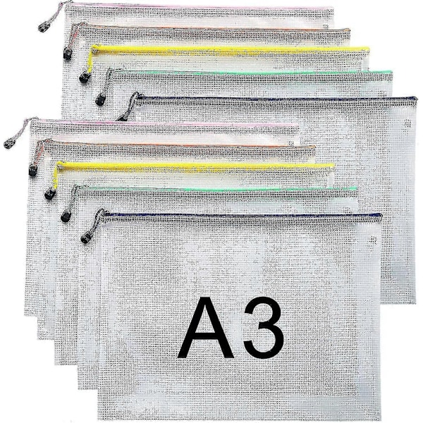 A3 Dokumentmapp Filer Zip-påsar Plastplånböcker Mapp (a3-10st)