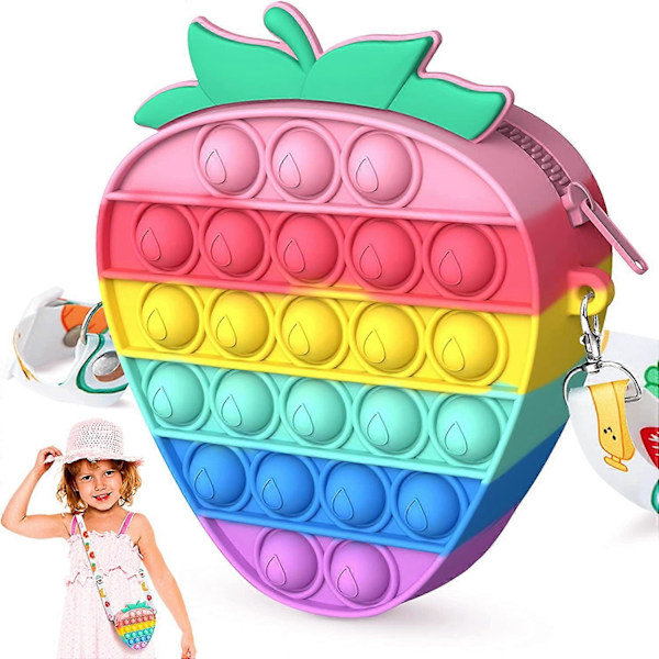 Pop Bag It -tyttöjen leluihin, YOINGO Fidget Toy Poppet -laukku tytöille, 2 in 1 Popit -olkalaukku, Popper-käsilaukku ja aistilelut