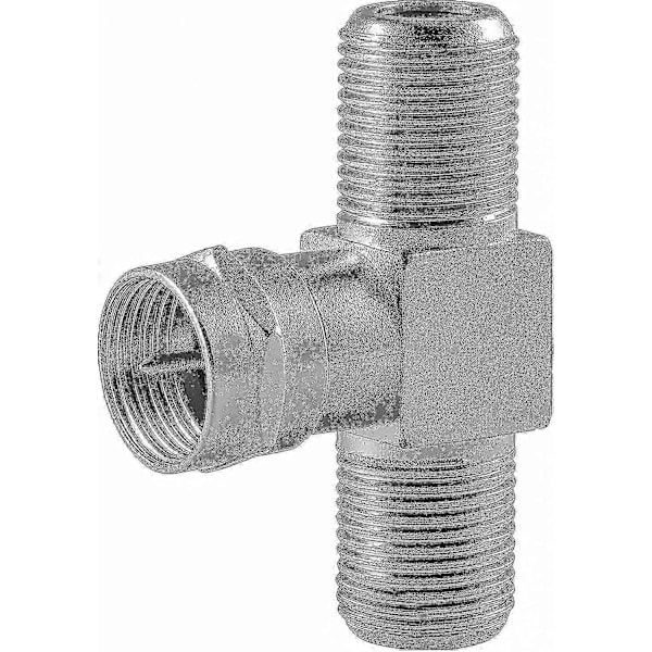 2x Koaksial T-splitter For Sat Tv (2x Hunn F-plugg Til 1x Hann F-plugg), F Antenne Splitter Adapter For Koaksialkabler - Antennekabel (antennekobler), C