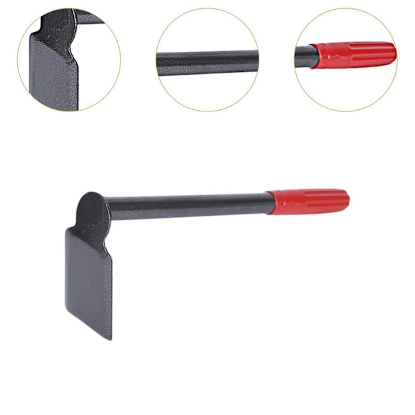 Trädgårdshacka Portabel 35 cm Handhacka för Omplantering Luckring av Jord Plantering Svart