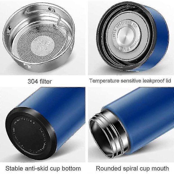 500 ml Termosflaska i Rostfritt Stål med LED-Display för Temperaturindikering