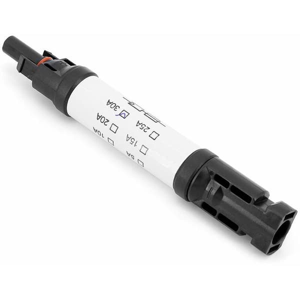 MC4-stik med 30A sikring – IP67-klassificeret – Højstyrke PPO-plasthus – Til solcelleanlæg – MC-4
