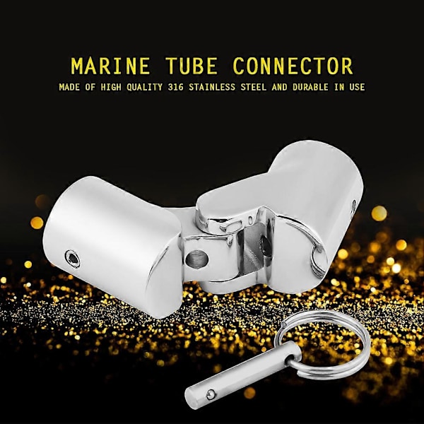 Marine Rustfrit Stål Foldbar Drejelig Koblingsrør Rørforbindelse Båd Hardware Fitting 22mm