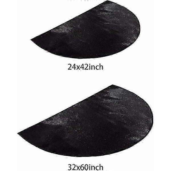 Brandhæmmende måtte, gulvbeskyttelsesmåtte, pejsmåtte, pejsmåtte, ildmåtte, gulvbeskyttelse til komfur, pejs (Sort, Størrelse: 122 x 76 cm)