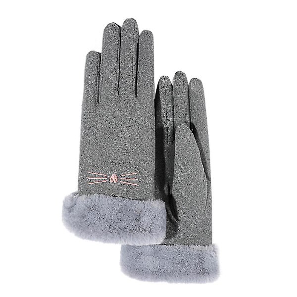 Vinterhandskar För Dam, Touch Screen Handskar Handskar Vinter Dam Varm Cykling Xs-xxxl Grey M