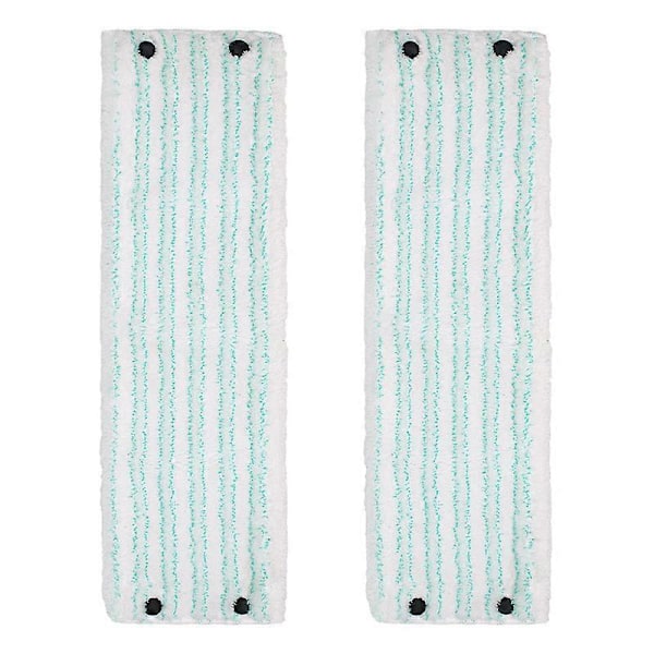 Pakke med 2 moppehoved refills til Leifheit Clean Twist/Combi M Micro Duo - Frynset klud 48,5 x 15 cm, kompatibel Leifheit moppe, mikrofiber udskiftningsmopper