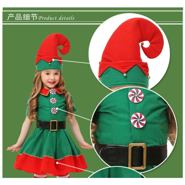 Barn Vuxen Man Kvinna Julelfdräkt Grön kostym Woman 130cm 15b0 | Woman |  130cm | Fyndiq
