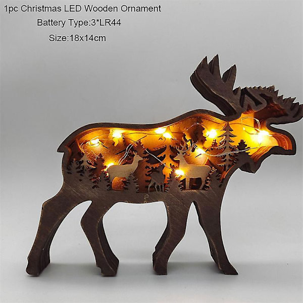 Snögubbe Santa Claus Luftballong Jul Led Ljus Ornament Jul Barn Gåvor Jul Hem Sovrum Dekoration Navidad Noel 2-elk