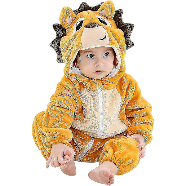 Unisex baby Vinter Höst Flanell Huva Romper Cosplay Jumpsuit Hög kvalitet Mouse 30 36 Months