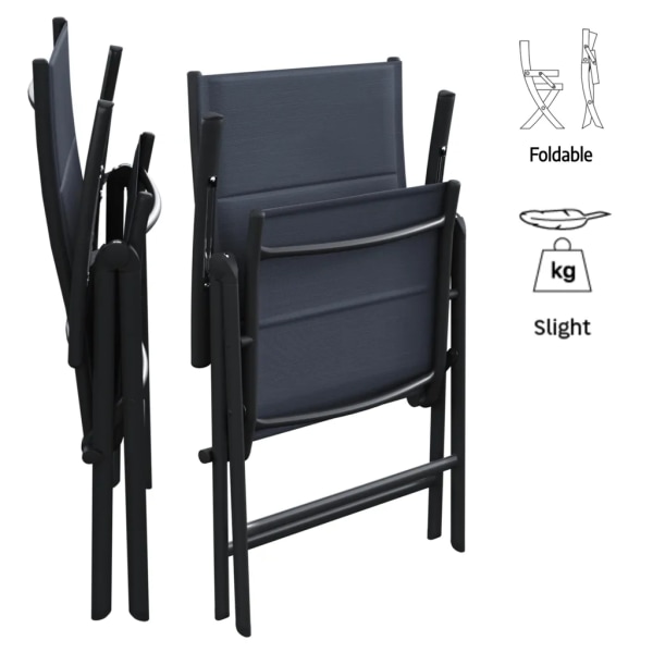 2st hopfällbar trädgårdsstol med armstöd - hopfällbara stolar