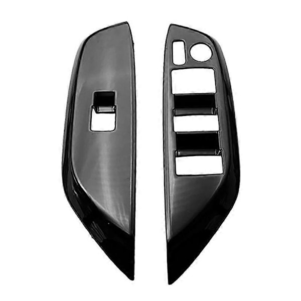 Bil Blank Svart Fönsterglas Hissknapp Trim Switch Cover Dörr Armstöd Panel för YARiS 2020-2023 L