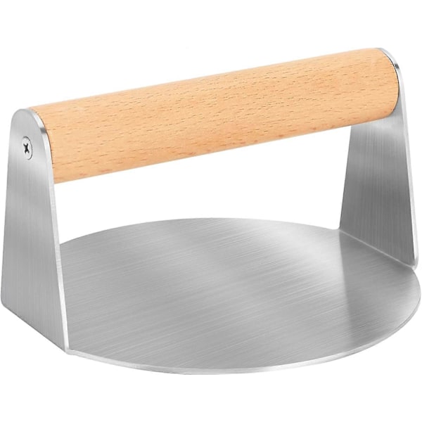 Rund Burger Smasher Rustfritt Stål Burgerpresse Grillpresse Baconpresse Non-Stick Smash Burgerpresse