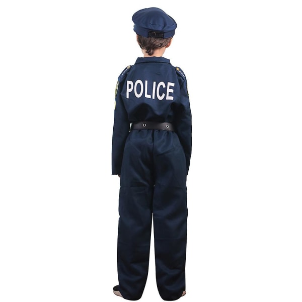 Kids Police Cosplay Kids Play Show Halloween Drag Party-kostymer 3-4y