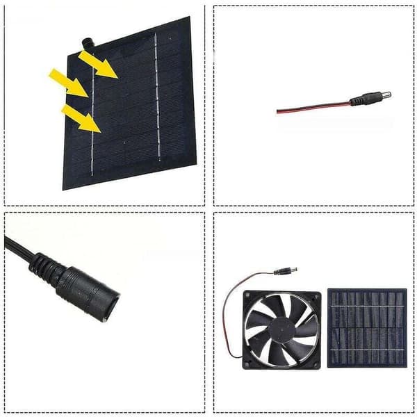 20W Solar Udsugningsventilator, Mini Luftudsugningsventilator, Solcelledrevet