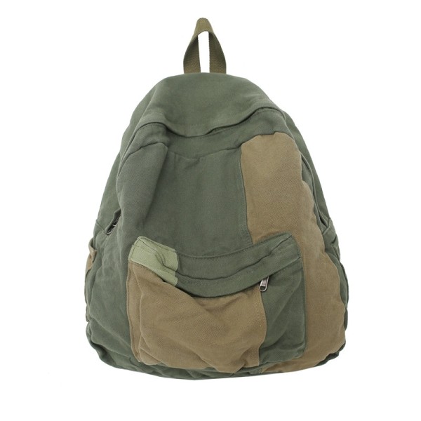 Trendig Cool Canvas Dam Ryggsäck Kvinnlig Fritid Laptop Ryggsäck För Högskolestudenter Skolväska Flicka Pojke Reseryggsäck Bokväska Green