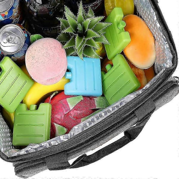 Pakke med 12 Mini Køleelementer, Pladsbesparende Køleelementer til Madkasser, Ideel til Skole, Picnic og Camping