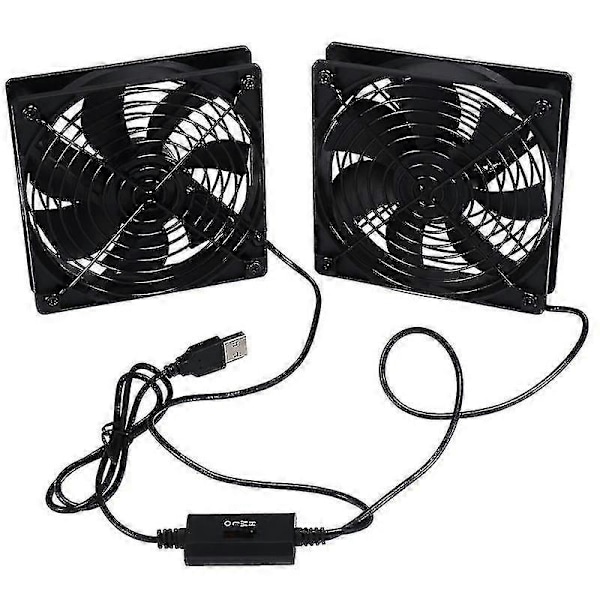 120mm 5V USB-drevet PC-routerblæsere med hastighedsregulator Høj luftstrøm Køleblæser til routertilstand