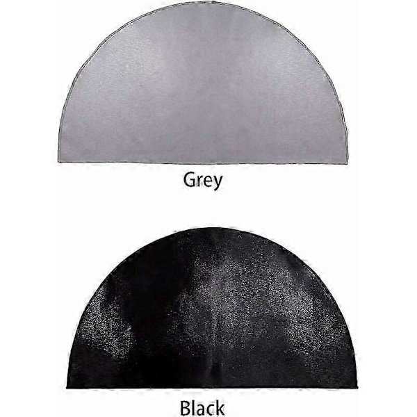 Brandhæmmende måtte, gulvbeskyttelsesmåtte, pejsmåtte, pejsmåtte, ildmåtte, gulvbeskyttelse til komfur, pejs (Sort, Størrelse: 122 x 76 cm)