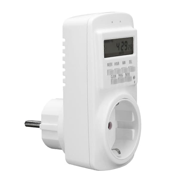 16A Vægstik Timer Digital Programmerbar Lys Ventilator Apparat Cyklus Timer Stik Automatisk Sluk 90