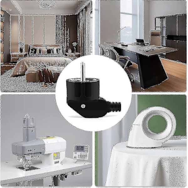 Vinklad Stickkontakt 3-pack, Jordad Stickkontakt Med Knäckskydd, Stickkontakt 250v (16a), Vattentät Vinklad Stickkontakt För Utomhusbruk, För 8-10mm