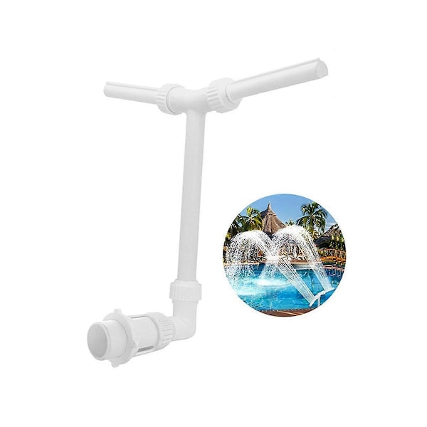 Swimmingpool Vattenfall Fontän Spray Dubbla Fontänhuvuden Vattenspridare Pooler Spa Trädgård Deco