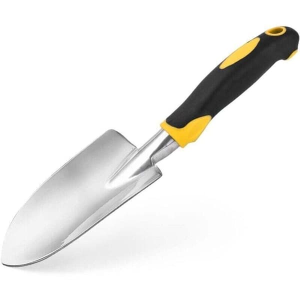 Trädgårdsspade i aluminium för plantering, omplantering, ogräsrensning och flyttning av växter.