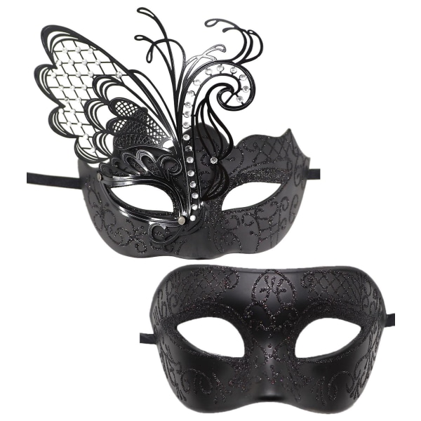 1 par parmasker Butterfly Prom Cosplay Party Lyxmasker blue