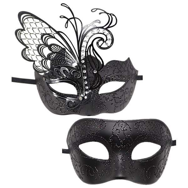 1 par parmasker Butterfly Prom Cosplay Party Lyxmasker sliver