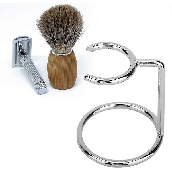 Barberhøvelholder i rustfritt stål for menn, barberkoststativ for salong, hjemmebruk og reise