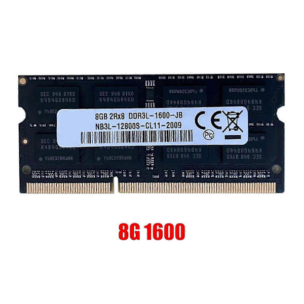 DDR3 8GB Laptop Ram-minne 1600Mhz PC3-12800 1.35V 204 Pins SODIMM Stödjer Dual Channel kompatibel med AMD Lap
