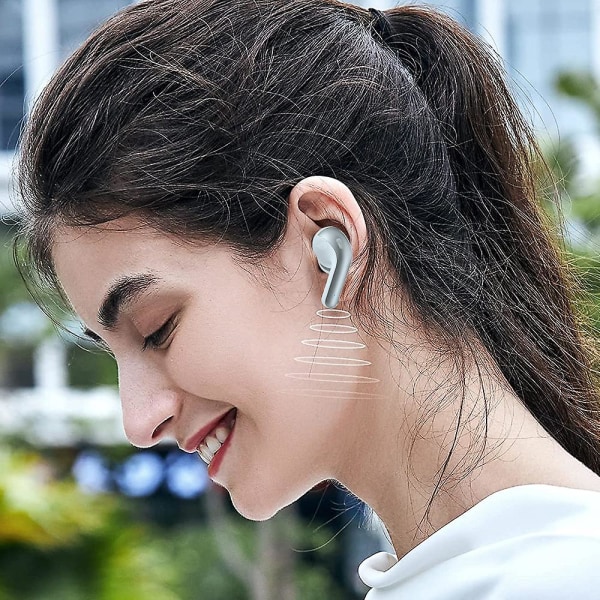 Bluetooth hörlurar True Wireless Earbuds Led Power Display-hörlurar med trådlöst case In-ear-hörlurar med mikrofon Sky white