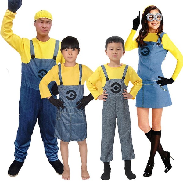 Cosplay Anime Skol Boy Jumpsuit Barn Vuxen Maskeradfest Despicable Me Kostymer Halloween Kläder boy--M