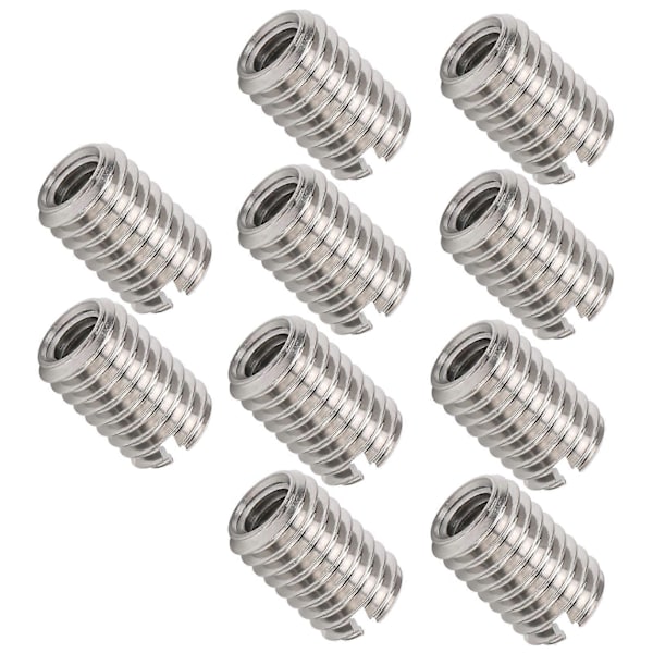 10 kpl Kierteenkorjausmutteri Ruostumaton teräs Kiinnitystarvike M5 x 0,8 mm M8 x 1,25 mm 12 mm