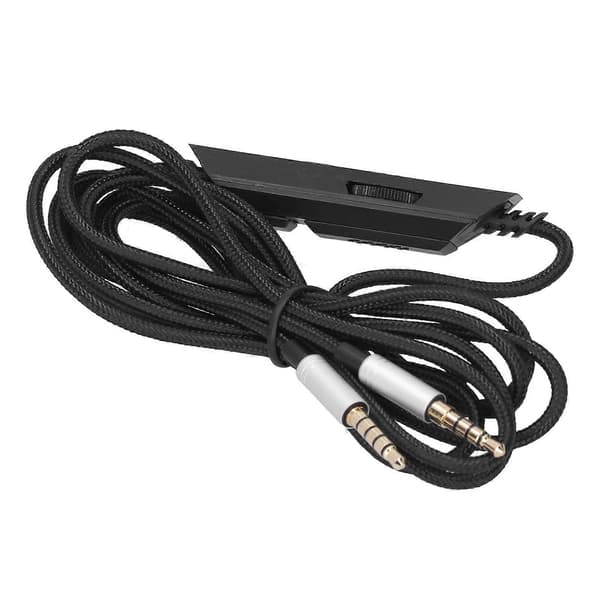 Flätad Tråd Spelhörlurar Ljudkabel Volym Mikrofonkontroll för Logitech Astro A10 A40