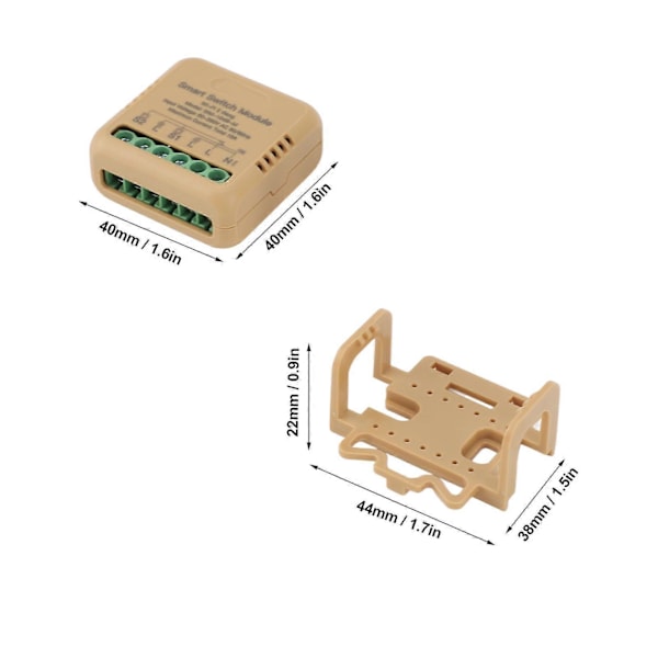 2-vejs WiFi Smart Relæ Switch til Tuya App Fjernbetjening Stemmestyring Timing Smart Lyskontakt Hjem Kredsløbsbrydermodul AC 90(YMCAT)