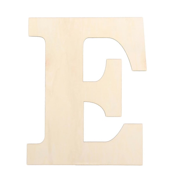 Opolerad Träprydnad DIY Minimalistisk Dekorativ 26 Bokstäver Alfabet Block Heminredning
