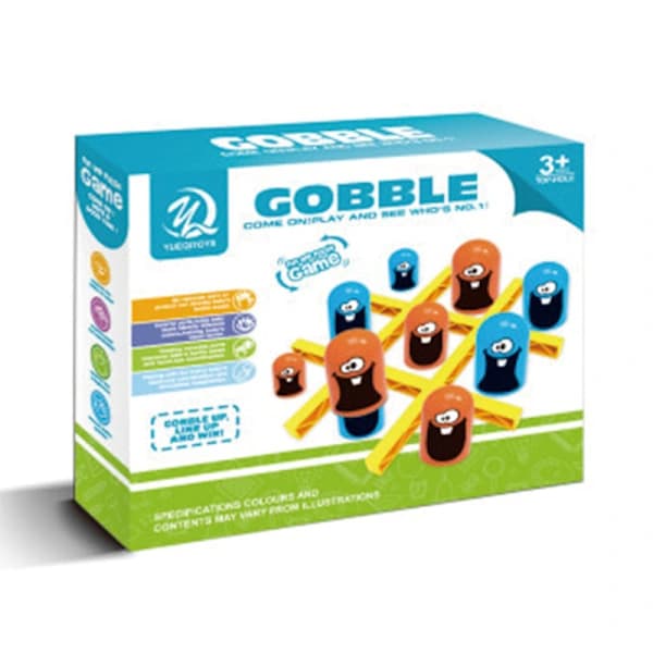 Plastik Børne Gobble Brætspil Tre på stribe Børnelegetøj, A