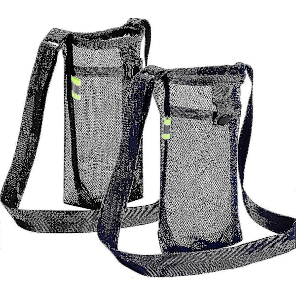 2-pack Vattenflaskhållare Vattenflaskebärare Med Justerbar Axelrem För Sport Vandring Camping
