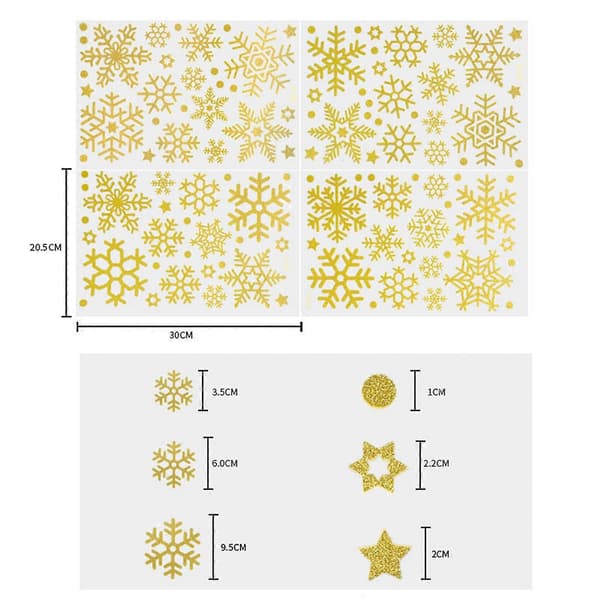 Jul Elektrostatiska Dekaler Snöflinga Älg Set Dörr Fönster Glas Dekaler