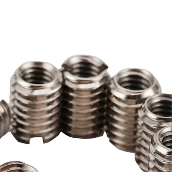 10kpl Ruostumattomasta teräksestä valmistettuja kierretappeja, supistava mutteri, sisäkierre M4x0.7, ulkokierre M6x1.0, pituus 8mm