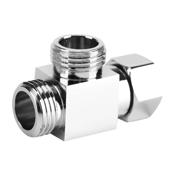 3-veis messing krom omleder G1/2\" T-formet adapter for dusjarmmontering