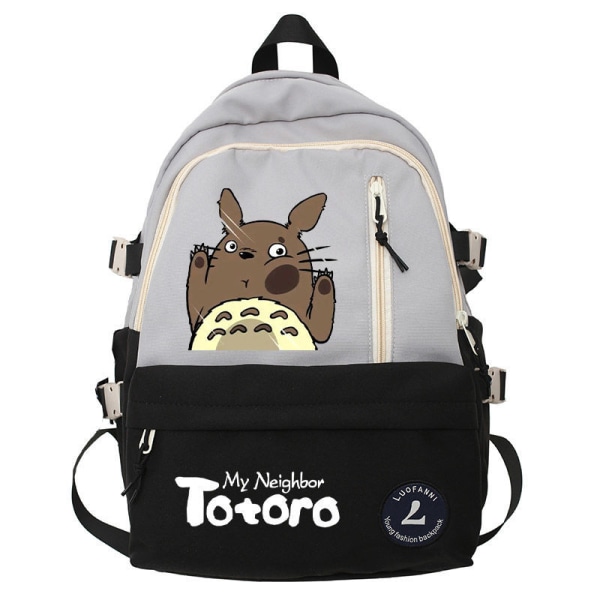 Ghibli Totoro Pojkar Flickor Skolböcker Väskor för tonårsflickor Kawaii College Student Bokväska Ryggsäck Kvinnor Laptop Ryggsäck style 3