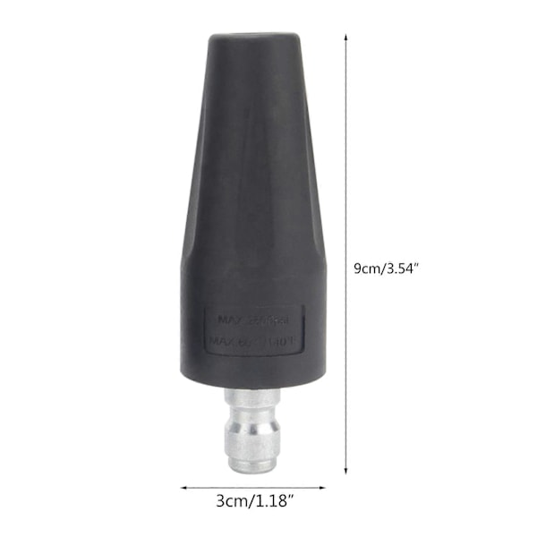 360° Roterende TurboDyse med 1/4\" QuickRelease Pluggkobling 4000psi TurboSpray Dyse for Høytrykksspylere