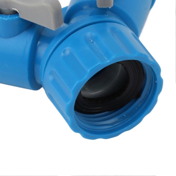 Kran Y-splitter 2-veis 2 ventiler Slangesplitterkobling for hageslangekran EU-standard 4 stk blå