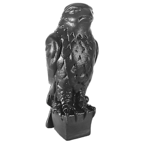 Malteserfalken-statue, rekvisitt for hjemmet, håndlaget harpiks-skulptur