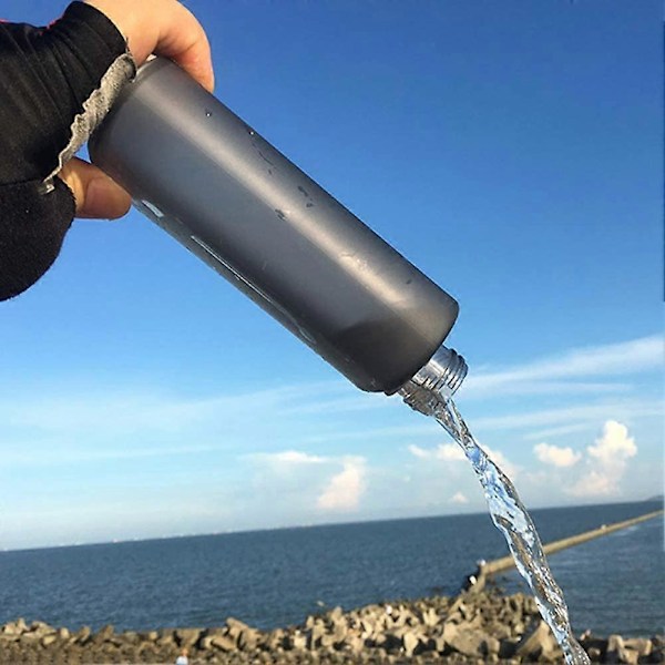 Platt Vattenflaska, Plast Klar Platt Vattenflaska Camping Vattenflaska, Återanvändbar Smal Vattenflaska