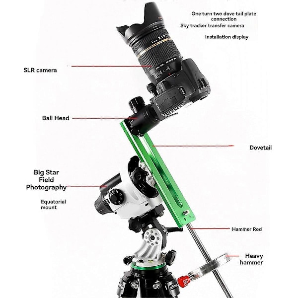 Plade 250mm Ækvatorialt Teleskop Svalehalefatning Én Adapter To Korte Plader Astronomisk Teleskop A