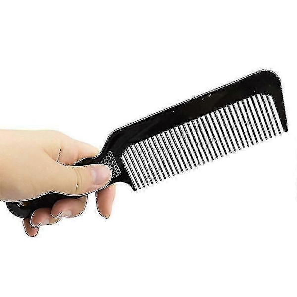 Barberkamsett for menn, konisk hårklipp, flat topp, klippemaskin, frisørkam, varmebestandig fiberkam for menn og kvinner (2 stk, svart)