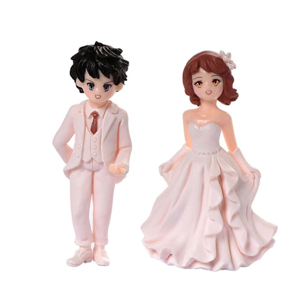 Miniatyr Par Figur 1 Par Valentinsdag Frieri Par for Dukke Ornament Hvit